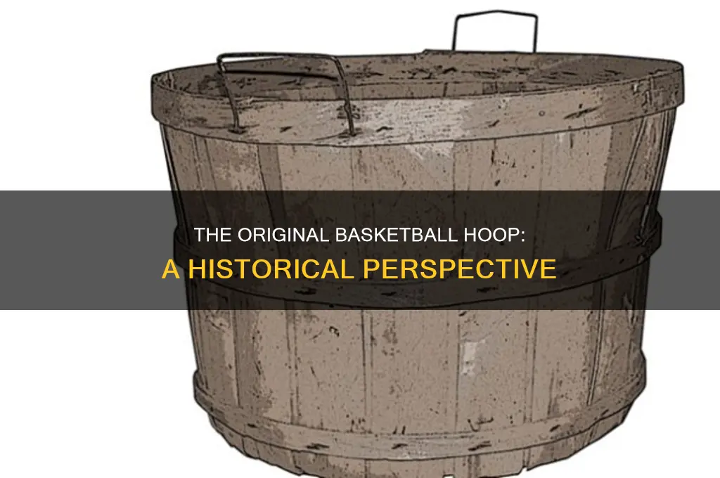 what did the first basketball goal look like