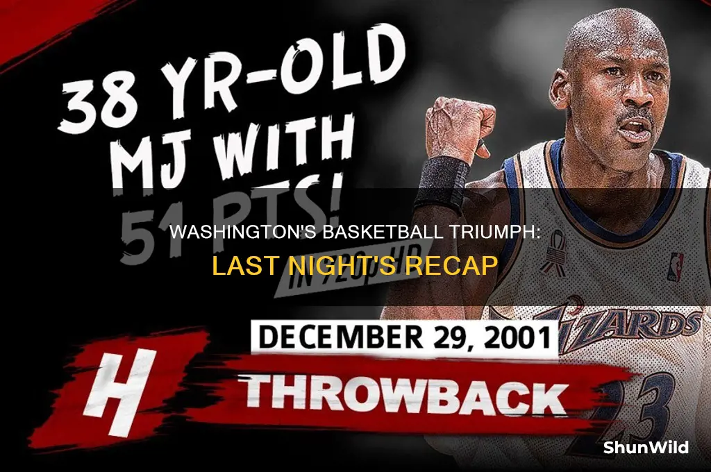 what did washington do in basketball last night