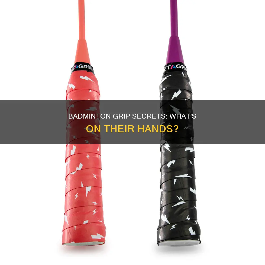 what do badminton players put on their hands