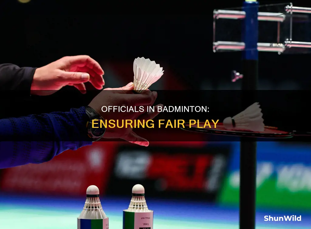 what do the officials in badminton do