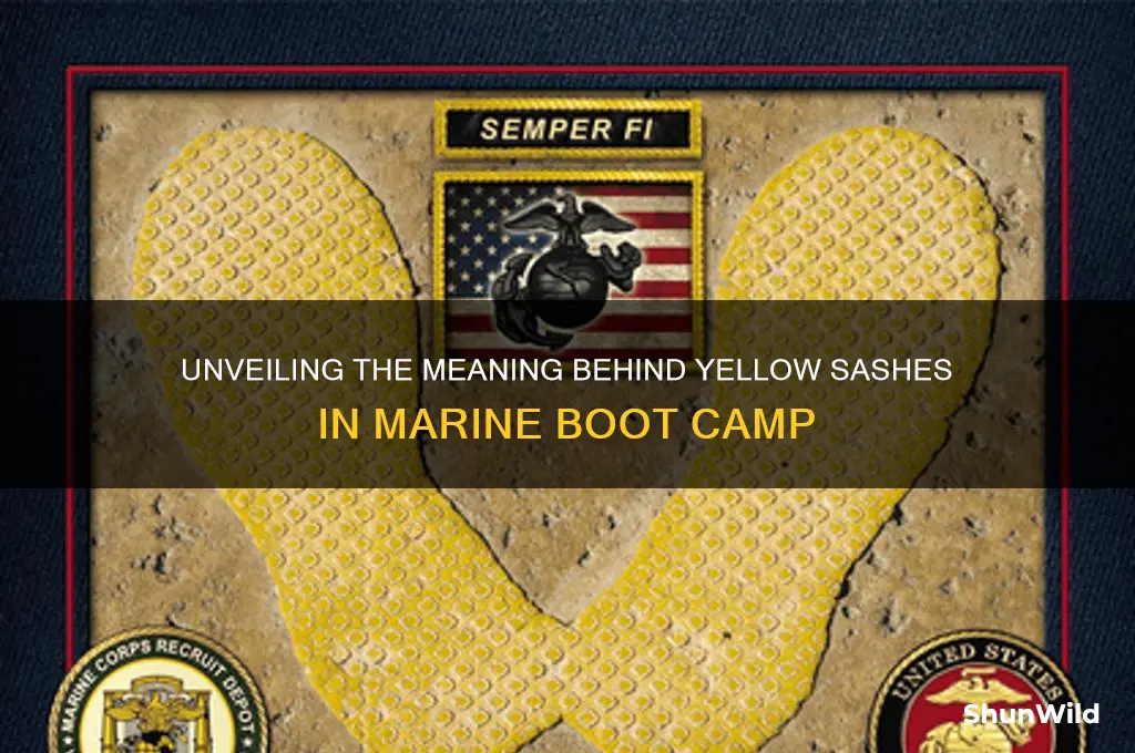 what do the yellow sashes mean in marine boot camp