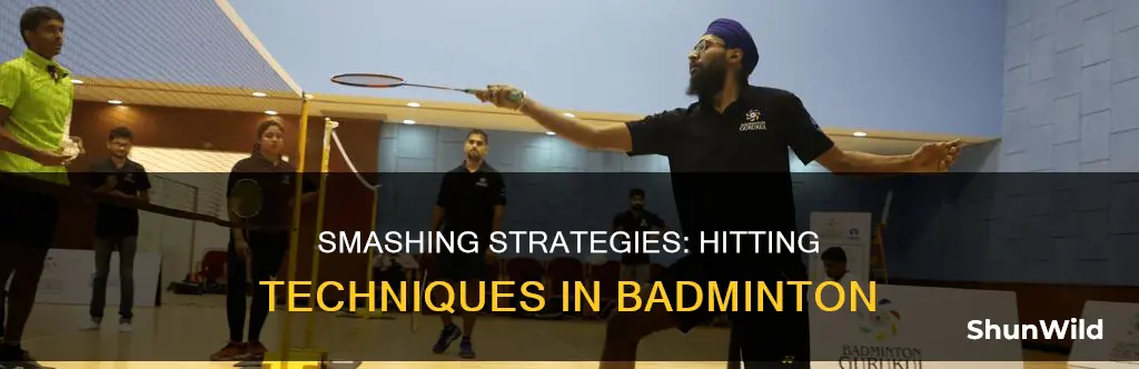 what do u hit in badminton
