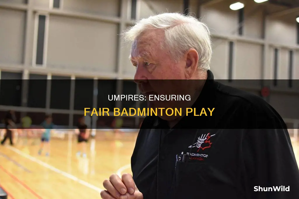 what do umpires do in badminton