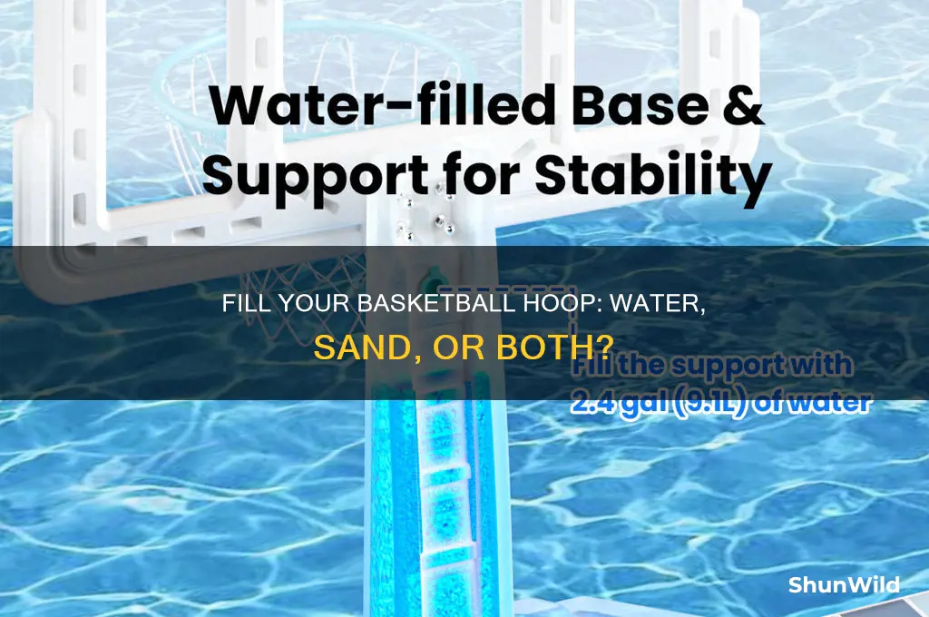 what do you fill a basketball base with