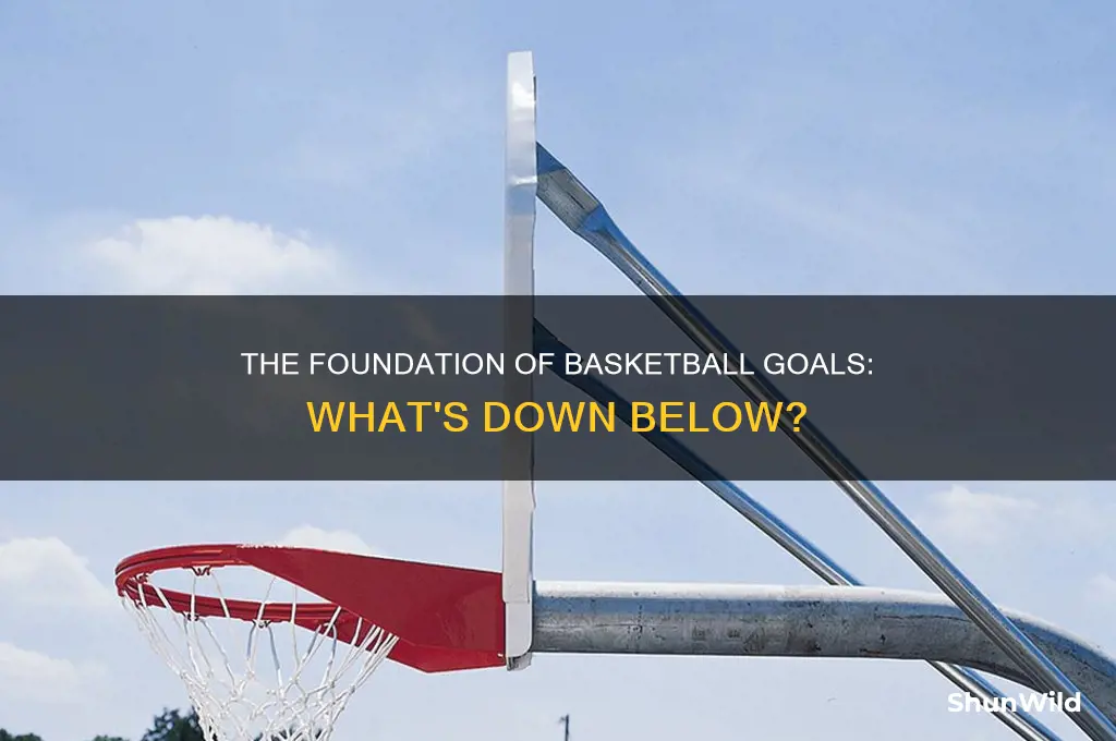what do you put in the bottom of basketball goal