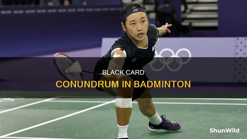 what does a black card in badminton mean