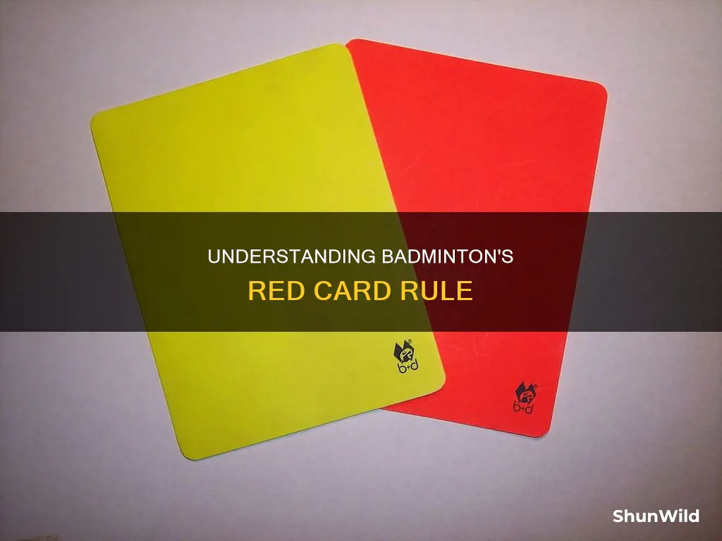 what does a red card mean in badminton