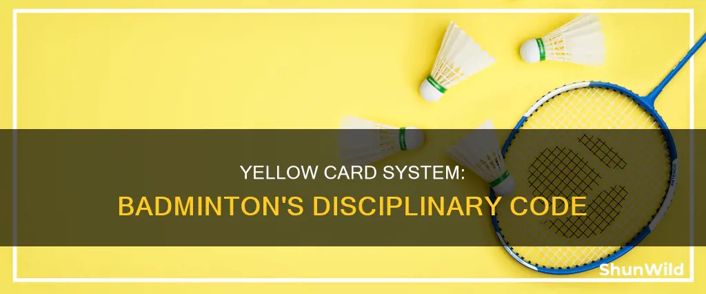what does a yellow card mean in badminton