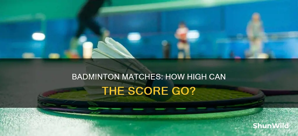 what does badminton score go to