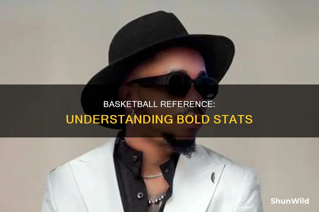 what does bold on basketball reference indicate