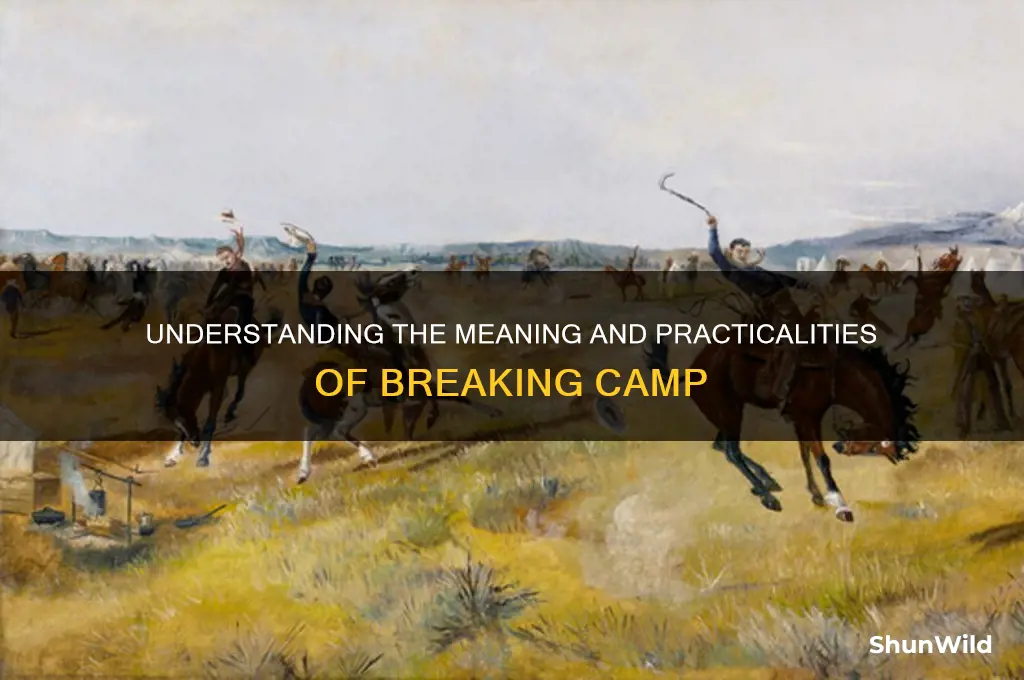 what does break camp mean