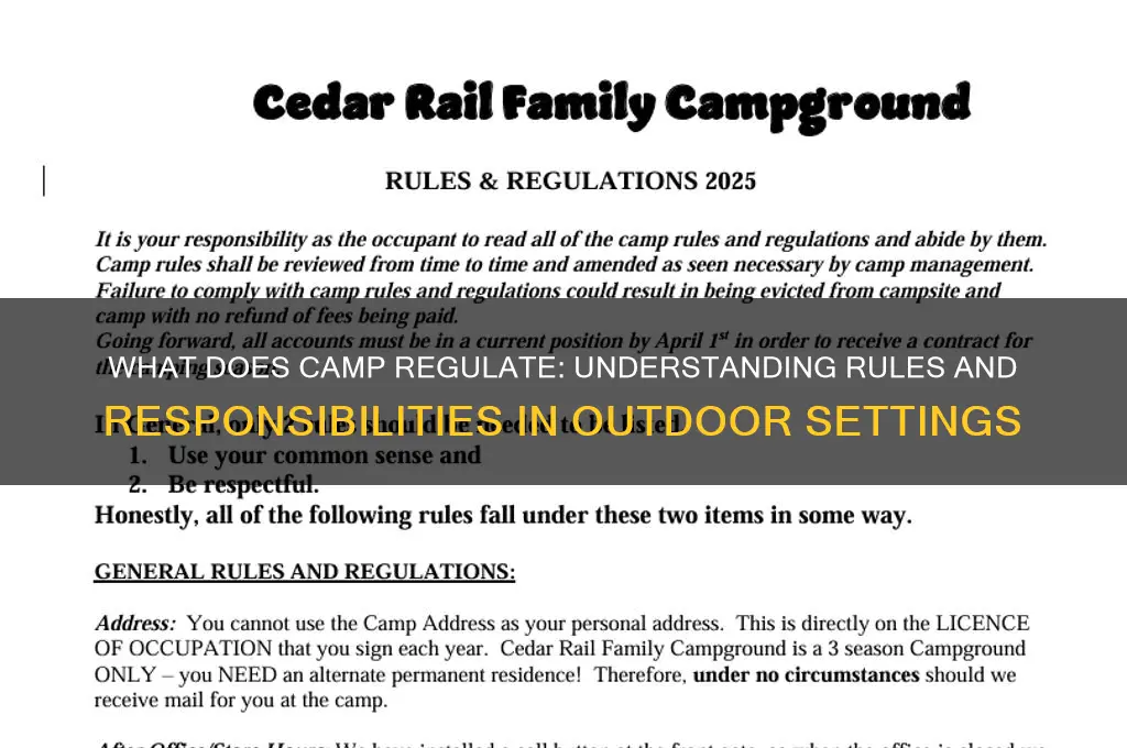 what does camp regulate