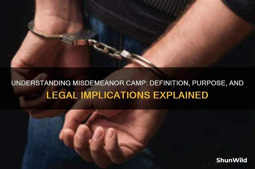 what does misdemeanor camp mean