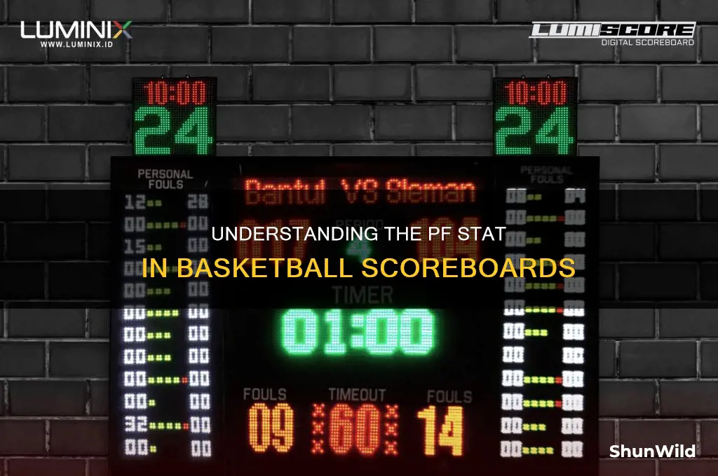what does pf stand for on basketball scpreboard