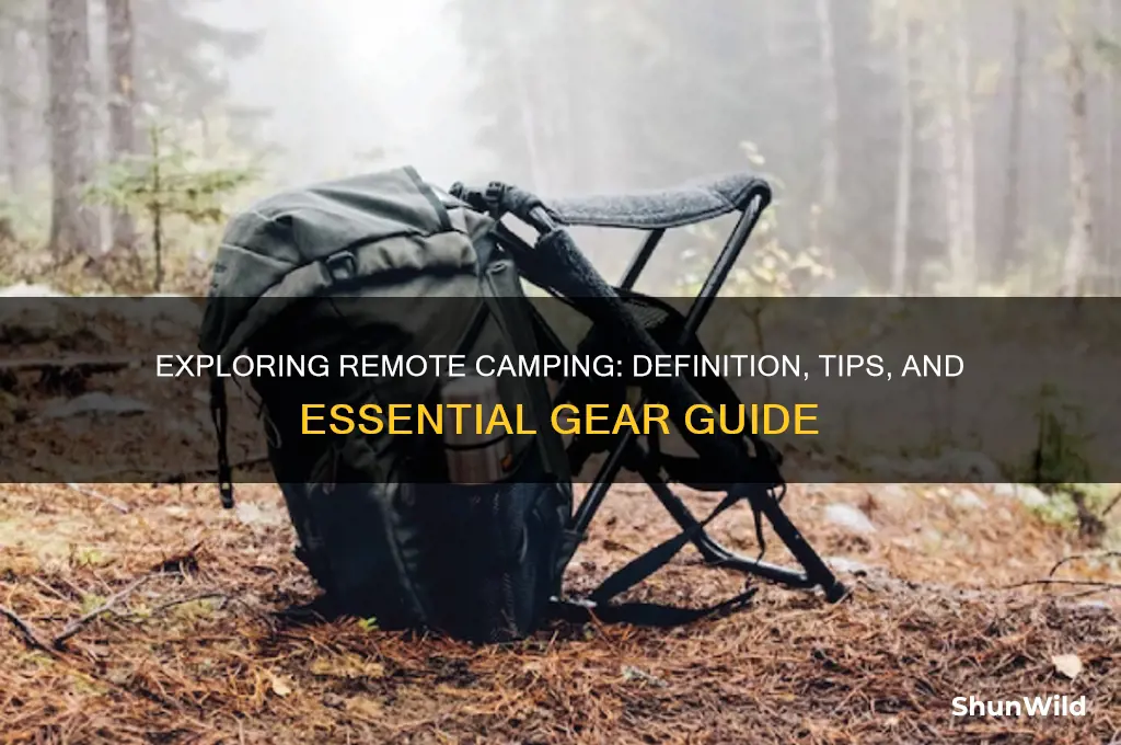 what does remote camping mean