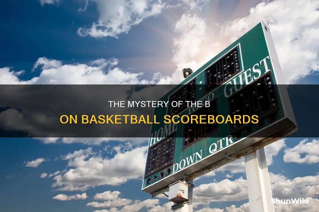 what does the b stand for on a basketball scoreboard