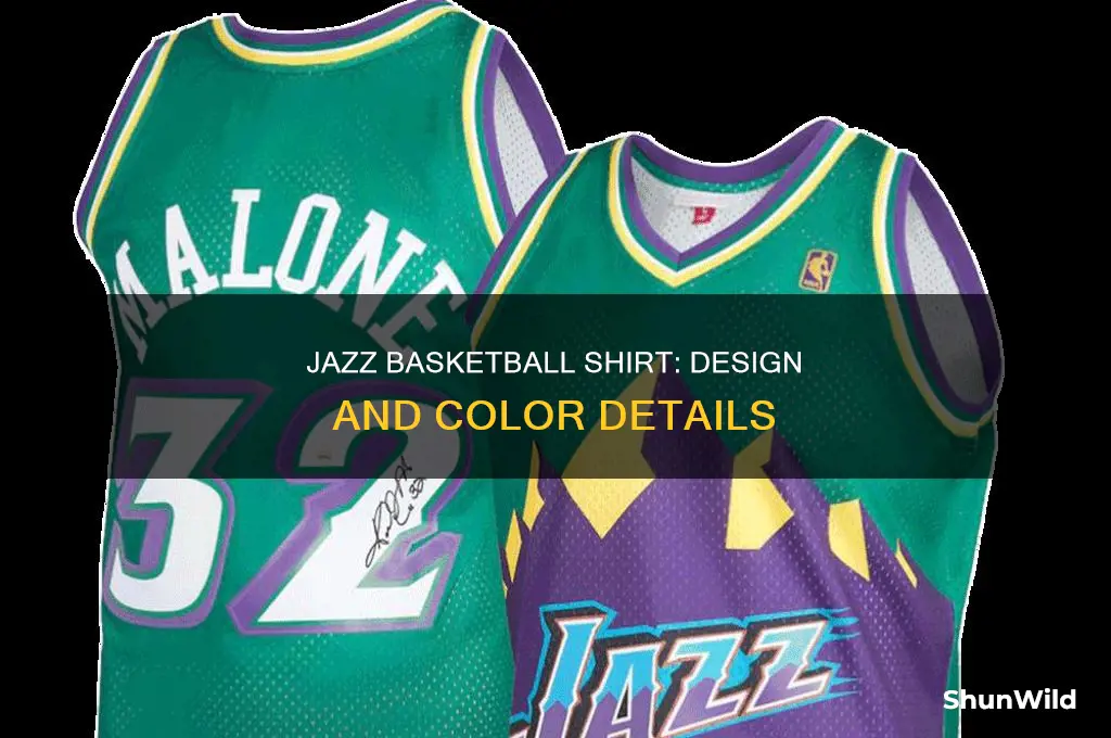 what does the jazz basketball shirt look like