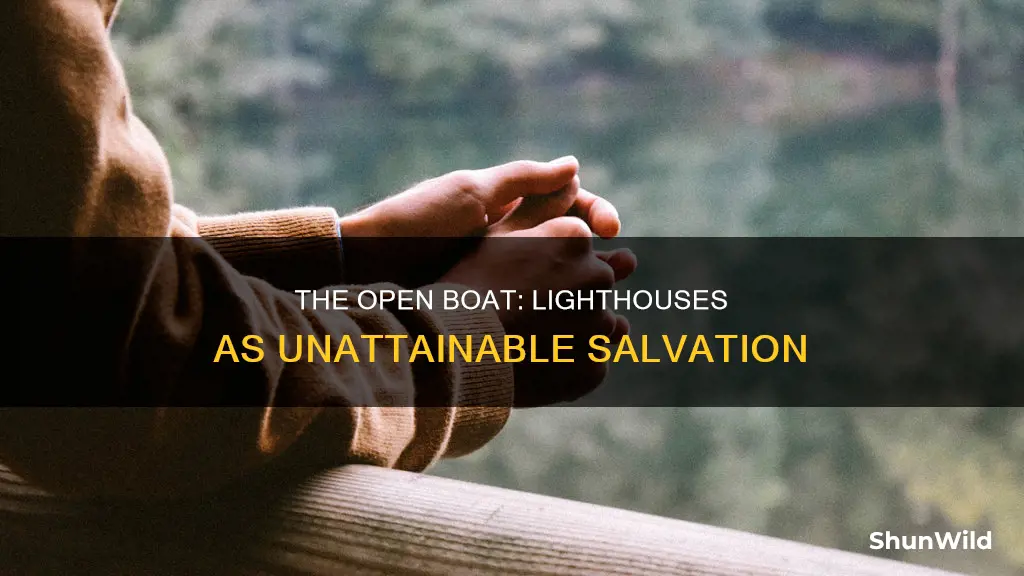 what does the lighthouse symbolize in the open boat