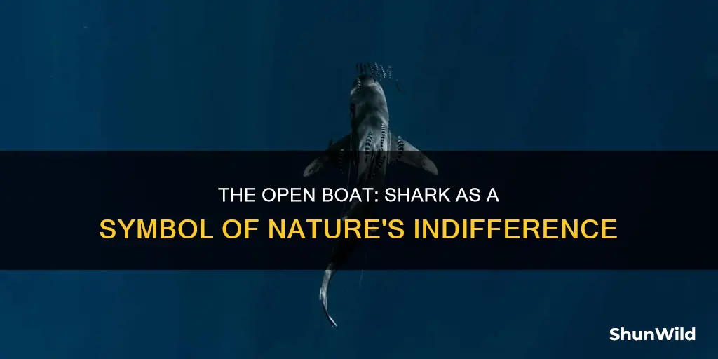 what does the shark symbolize in the open boat