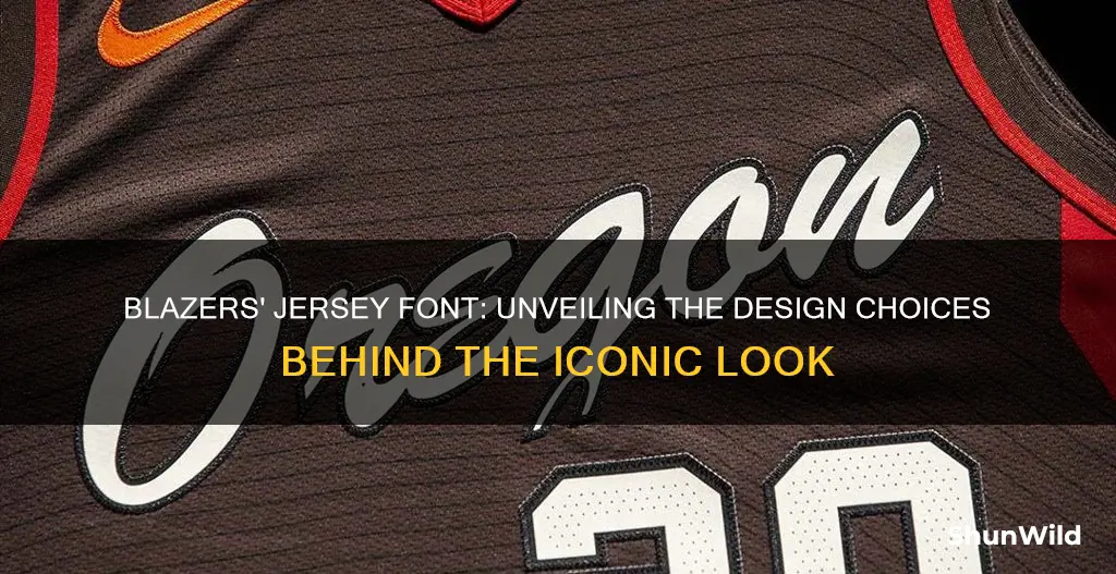 what font is used in blazers basketball jersey