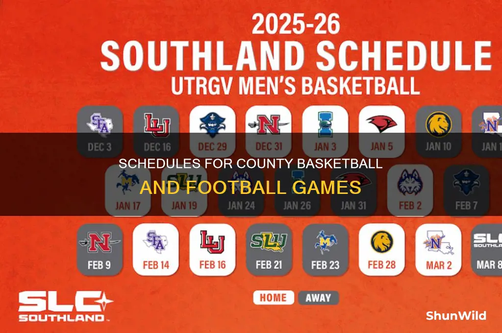 what for county basketball schedule football schedule