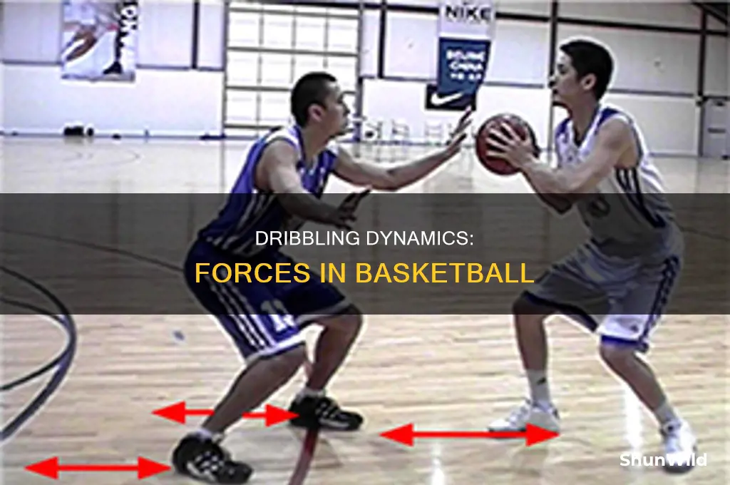 what forcs are exerted while dribbling a basketball