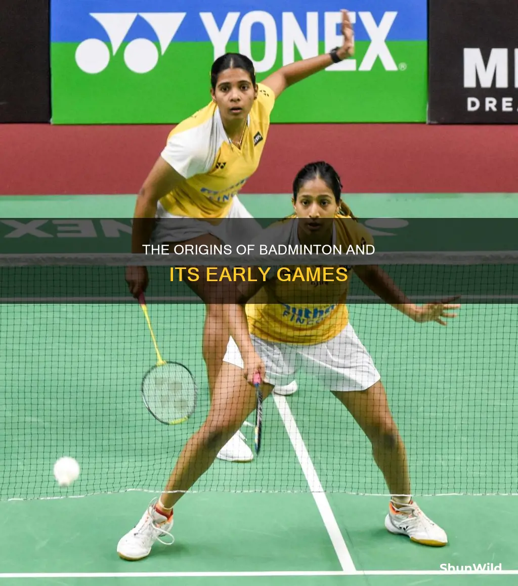what game was there with badminton when it started