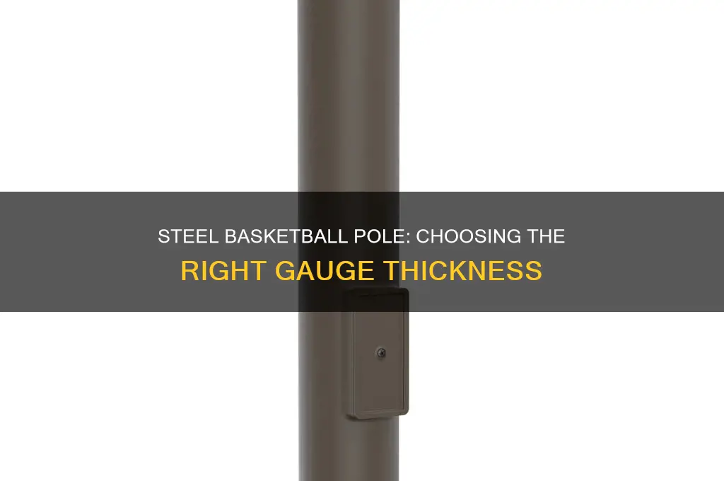 what gauge thickness for steel basketball pole