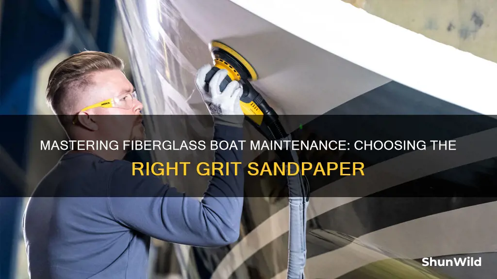 what grit sandpaper for fiberglass boat