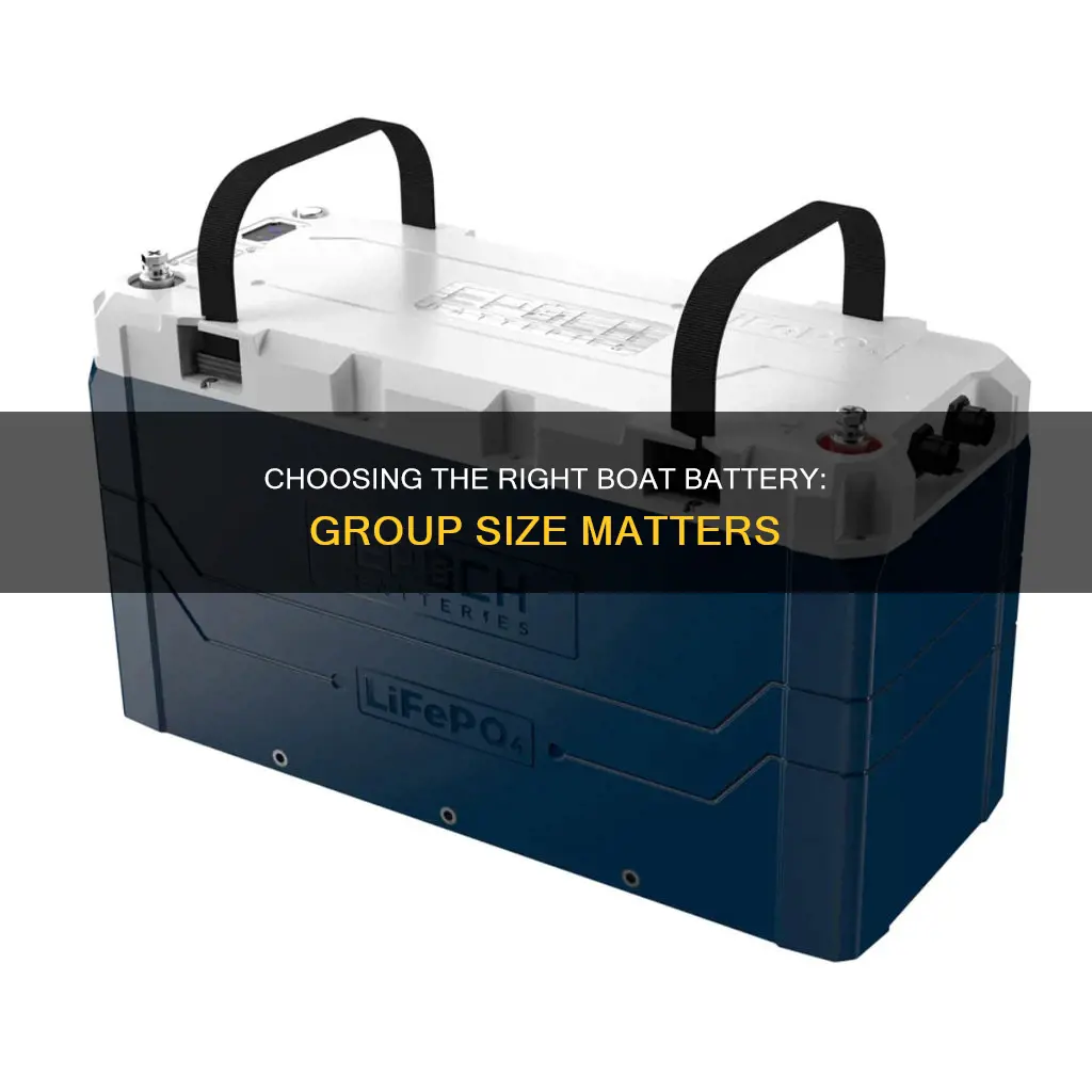 what group size battery for boat