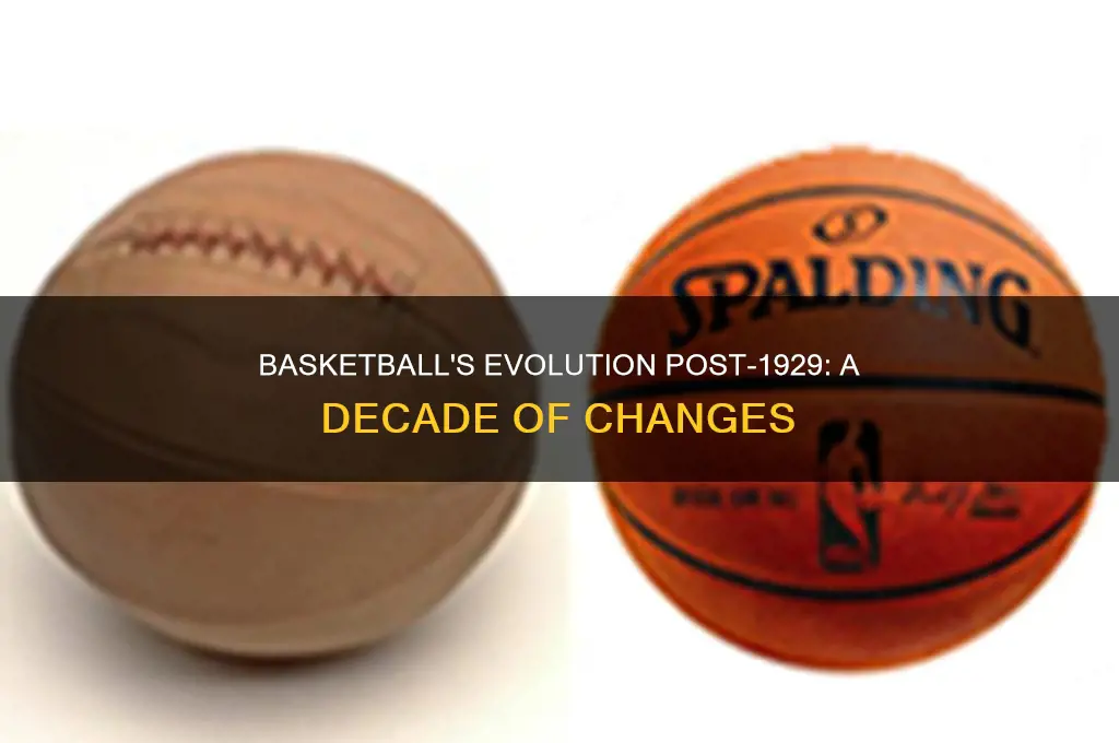 what happened after 1929 in basketball