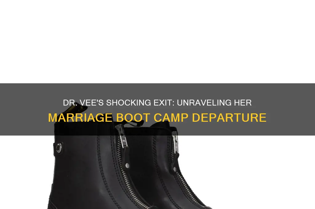 what happened to dr vee on marriage boot camp