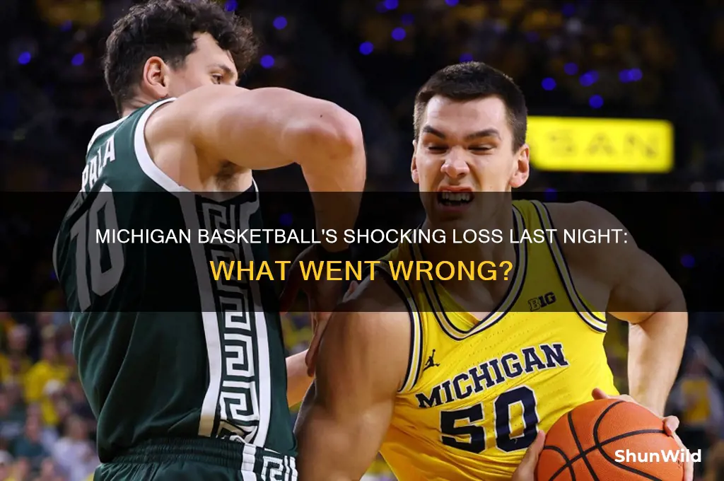 what happened to michigan basketball last night