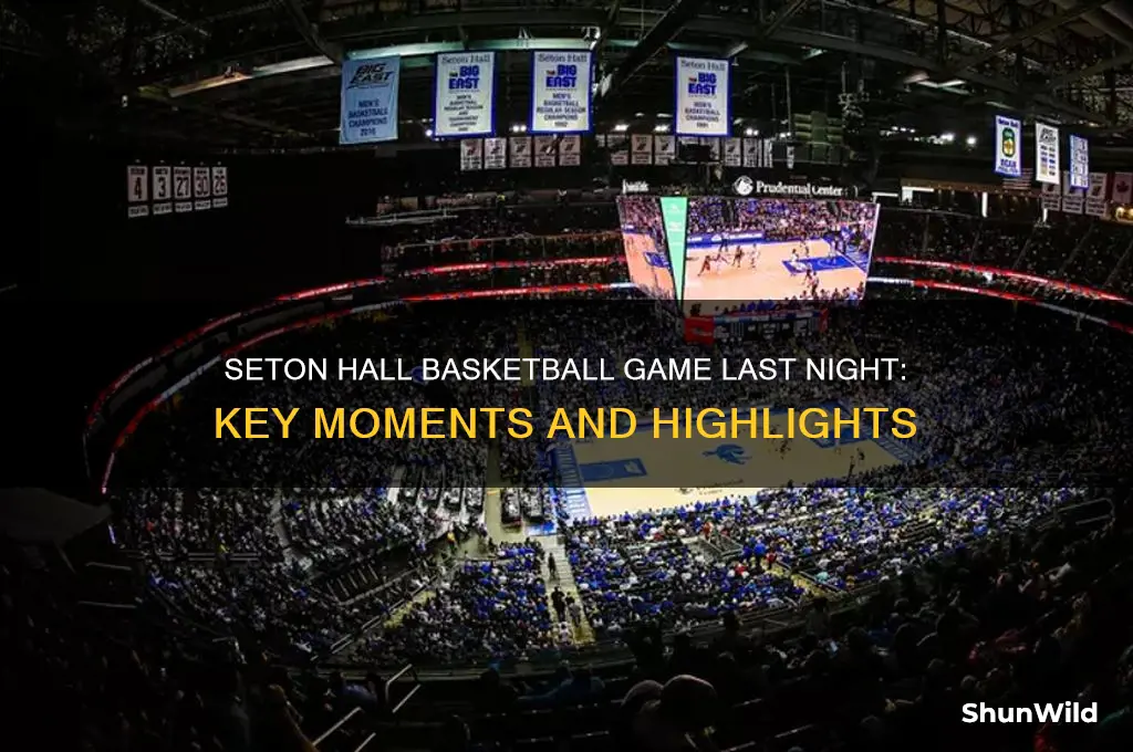 what happened with the seton hall basketball gsme last night