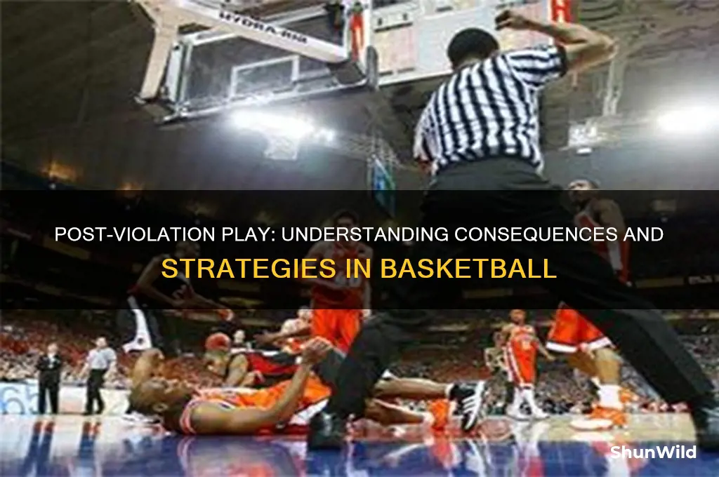 what happens after a violation in basketball