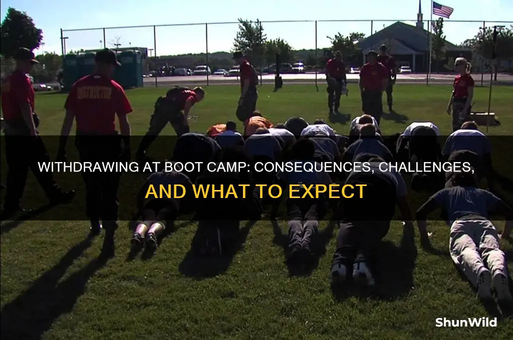 what happens if you start withdrawing at boot camp
