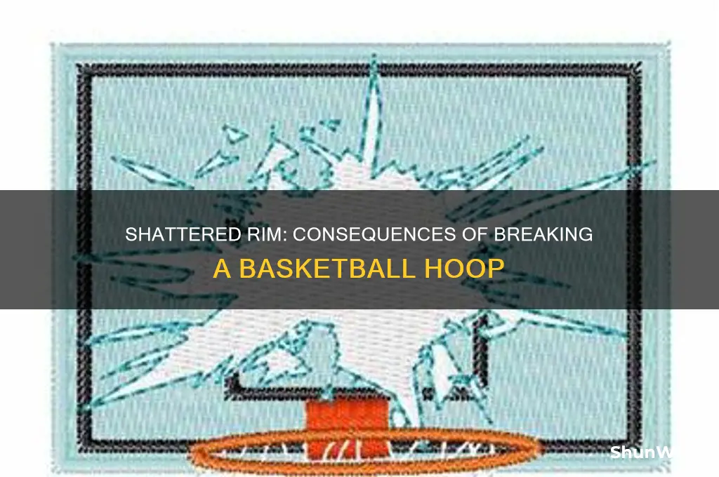 what happens when someone shatters a basketball rim