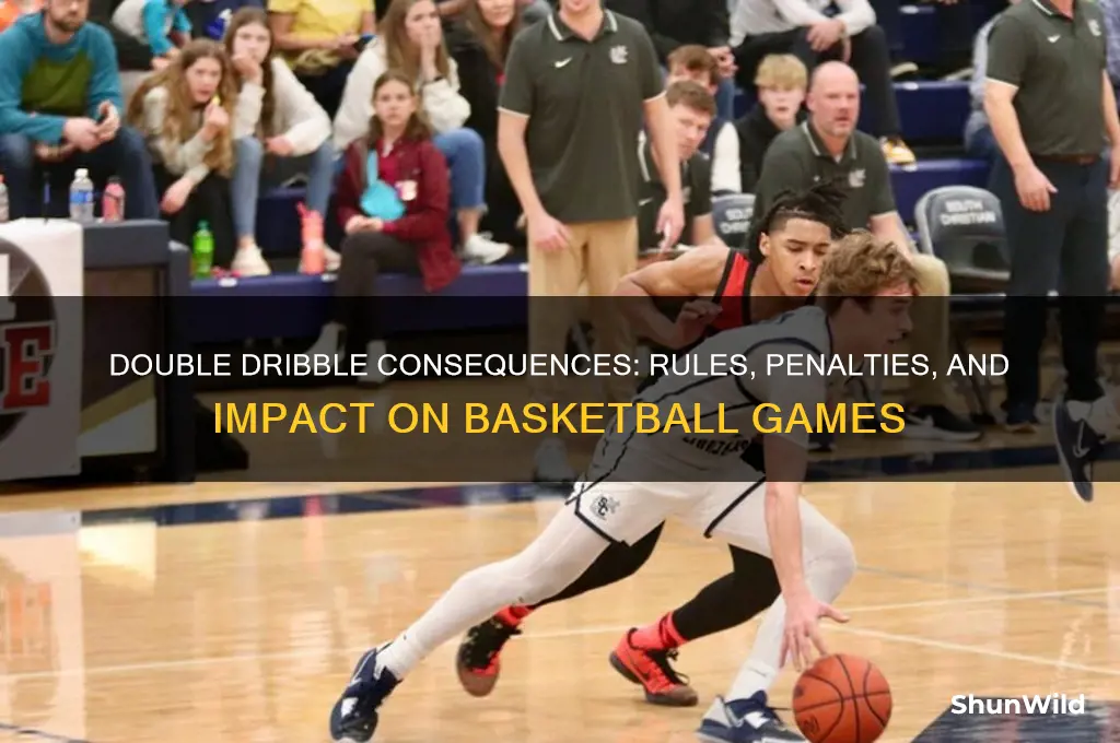 what happens when you double dribble in basketball