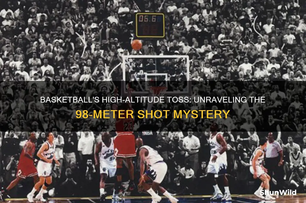 what happens when you throw a basketball from 98m