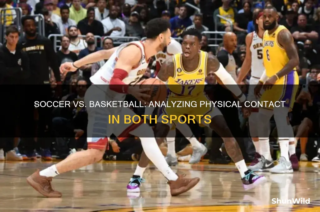 what has more contact soccer or basketball