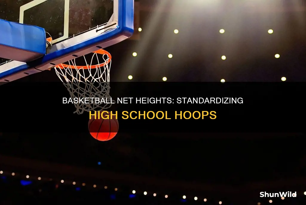 what height is high school basketball net