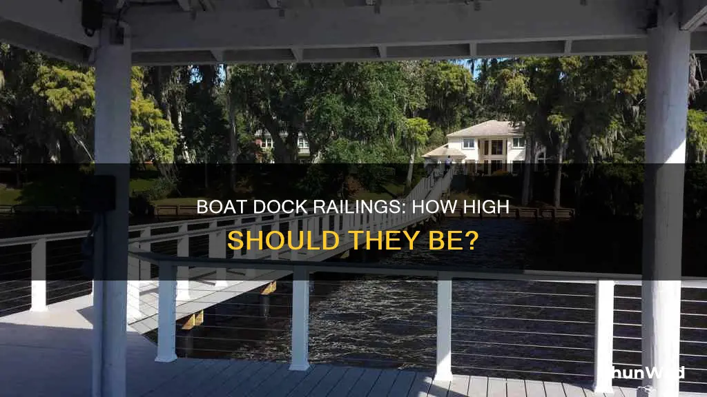 what height should a boat dock railing be