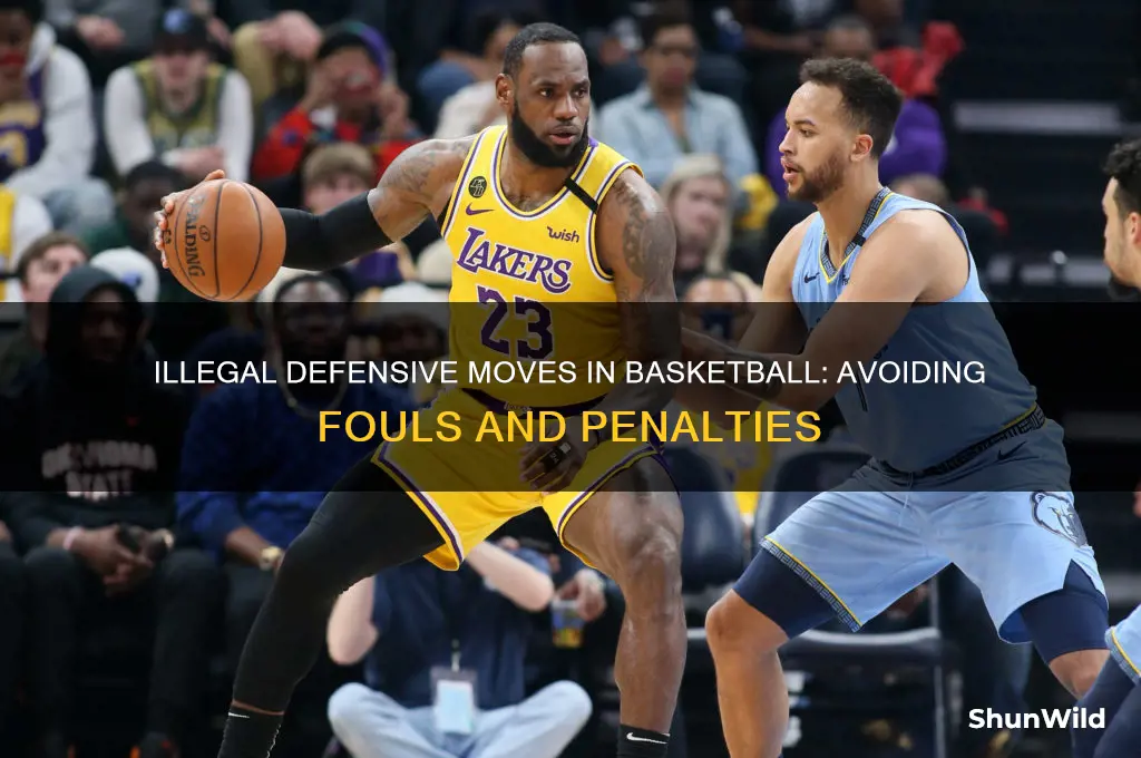 what illegal to do on defense basketball