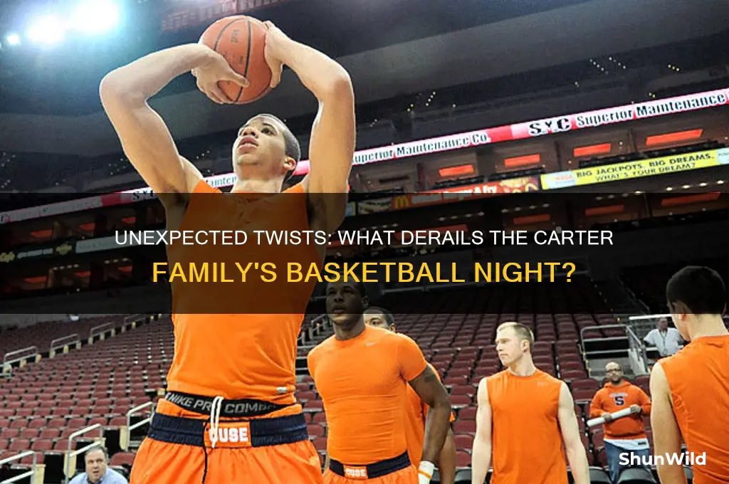 what interrupts the carter family basketball night