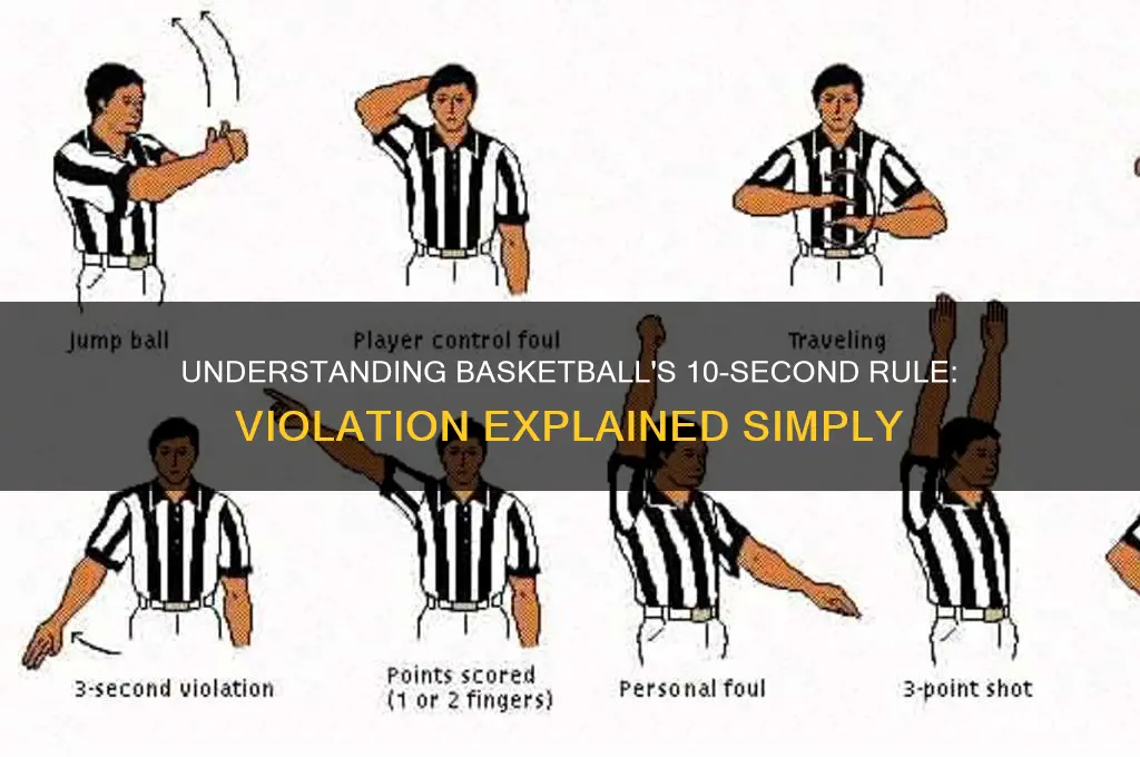 what is a 10 second violation in basketball
