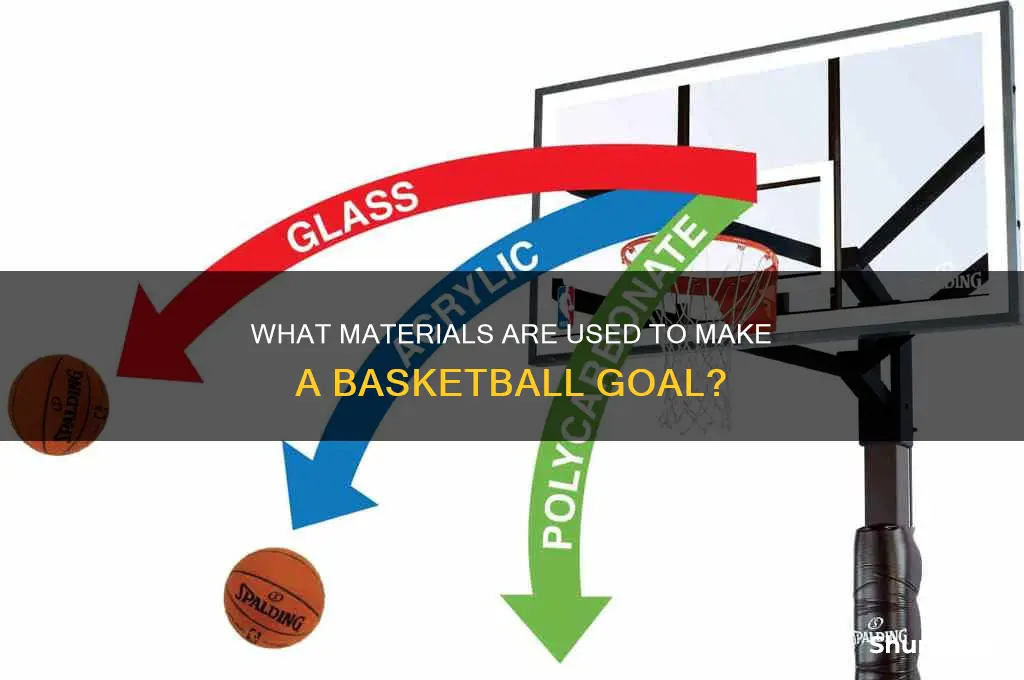 what is a basketball goal made of