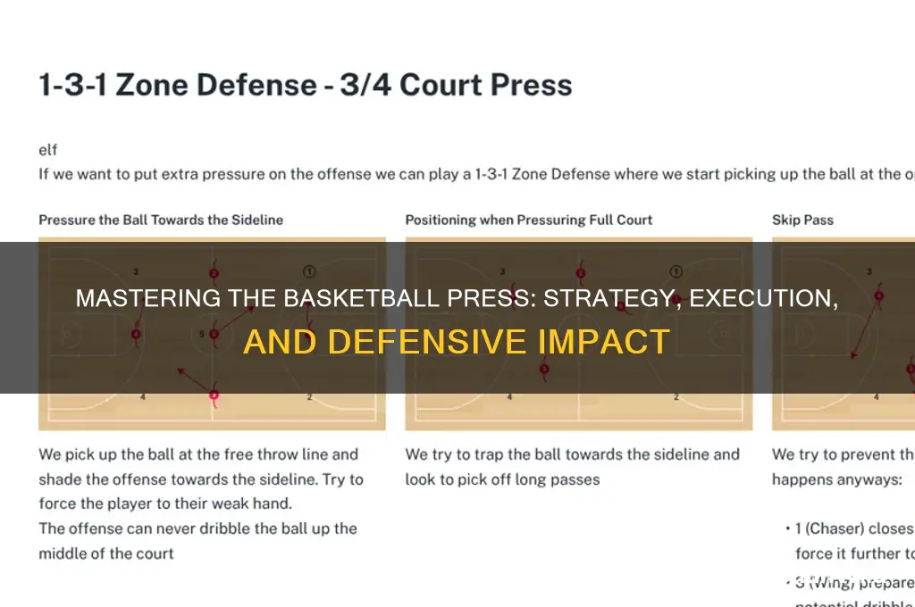 what is a basketball press