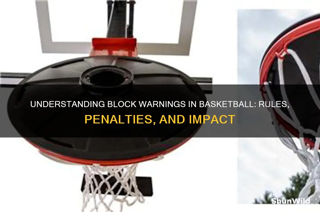 what is a block warning in basketball