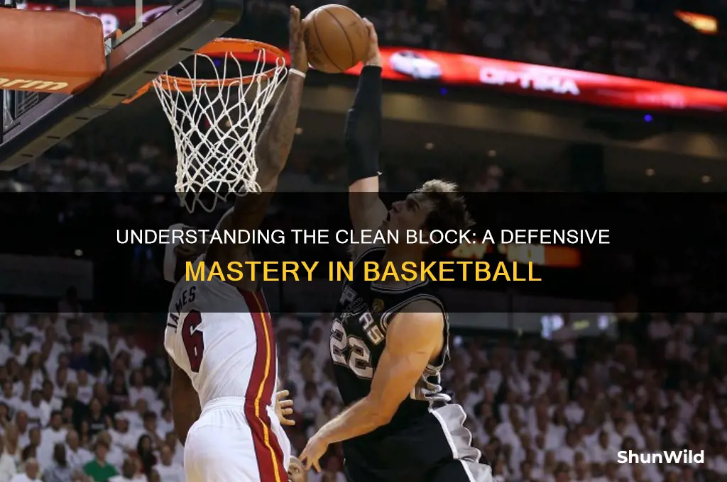 what is a clean block in basketball