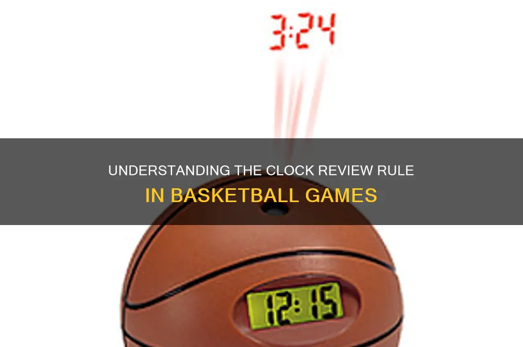 what is a clock revew in basketball